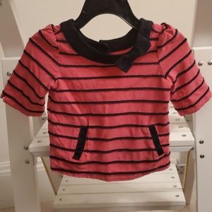 Janie and Jack Pink and Black Shirt